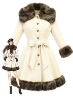 Abrigo patchwork con cuello estilo de los años 50