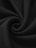 Abrigo de solapa estrecha de color negro sólido de los años 50