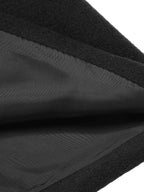 Abrigo de solapa estrecha de color negro sólido de los años 50