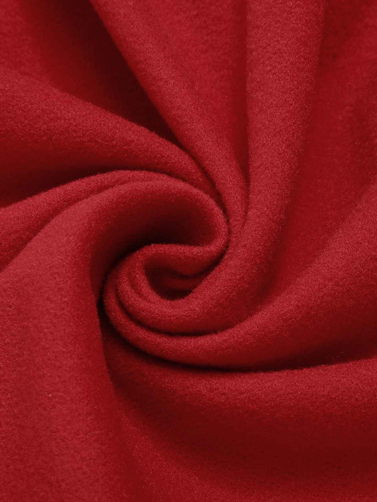 Abrigo de solapa estrecha de color negro sólido de los años 50