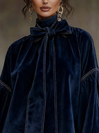 Roselle | Vestido mini de terciopelo con lazada